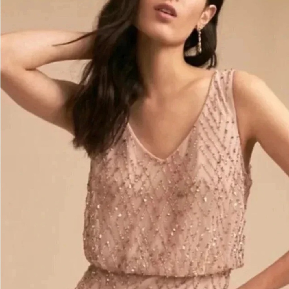 Anthropologie BHLDN Blaise Sequin Maxi Gown Dress